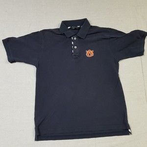 Auburn Tigers Polo Shirt Mens Small Blue Casual College Football Outdoor Adult
